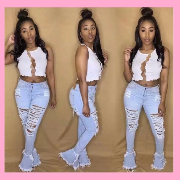 Pants - (Plus) Dramatic Flare Jeans💕